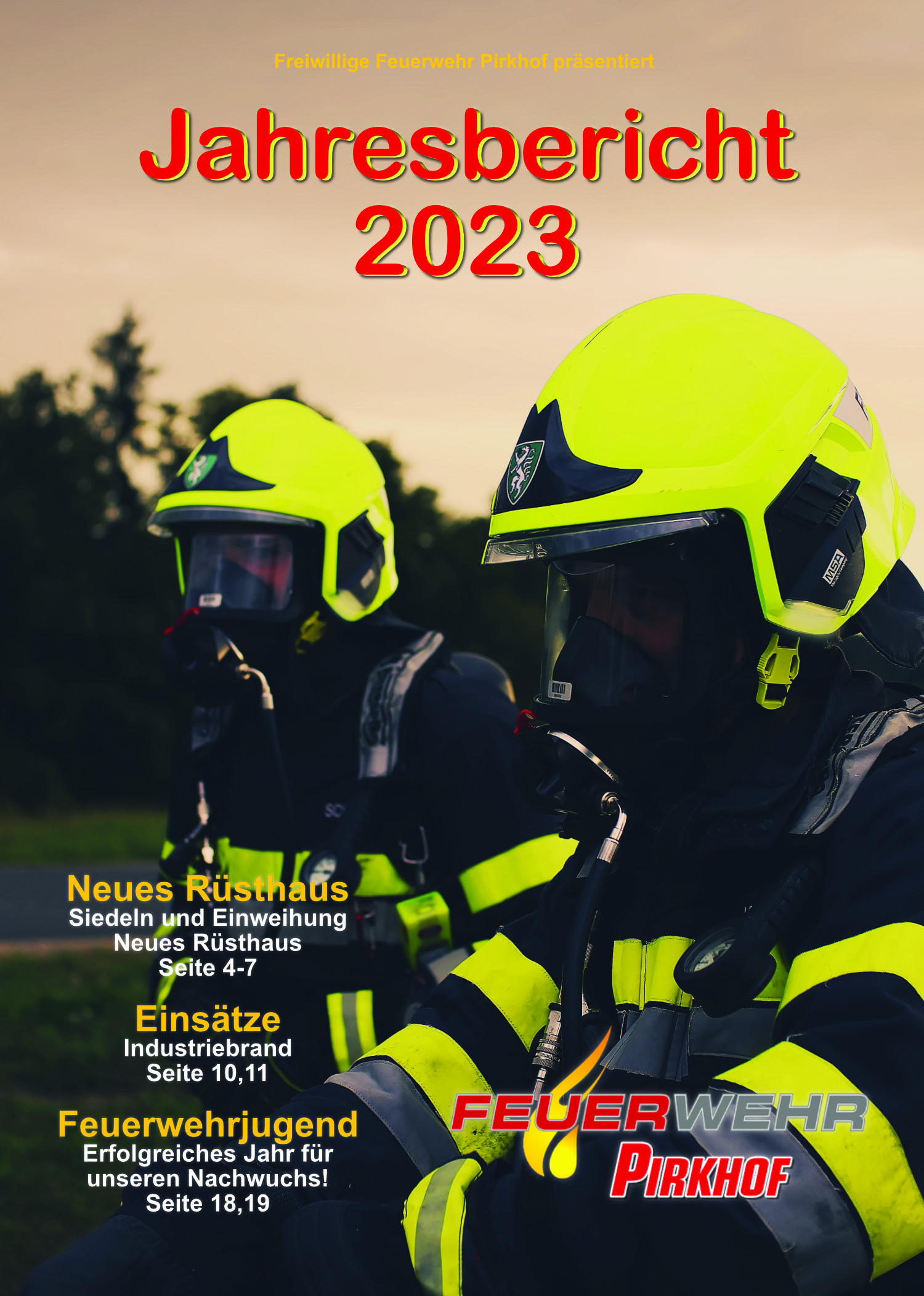 Titelseite Jahresbericht, Atemschutzgeräteträger